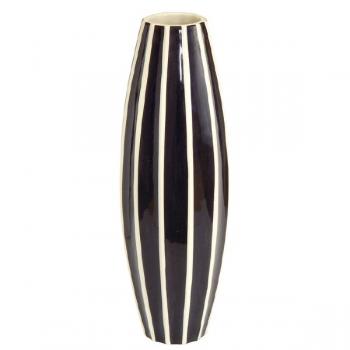 Pavel Jank: Vase convex large black stripe
