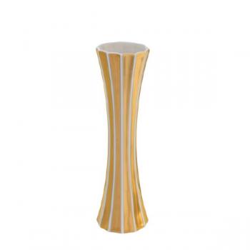 Pavel Jank: Vase hollowed middle golden stripe